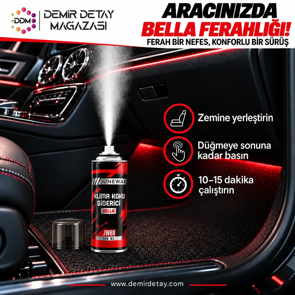 JuneWax JW88 Bella Klima Koku Giderici 150 ml | Parfüm Esanslı Klima Bombası