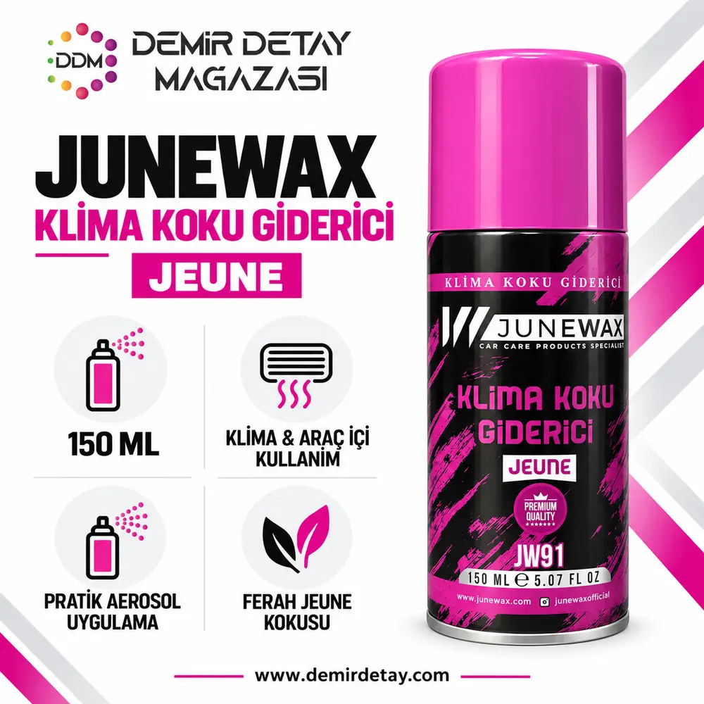 JuneWax Özel Jeune Parfüm Esanslı Klima Koku Giderici 150 ML | Klima Bombası ve Araç İçi Koku Giderici