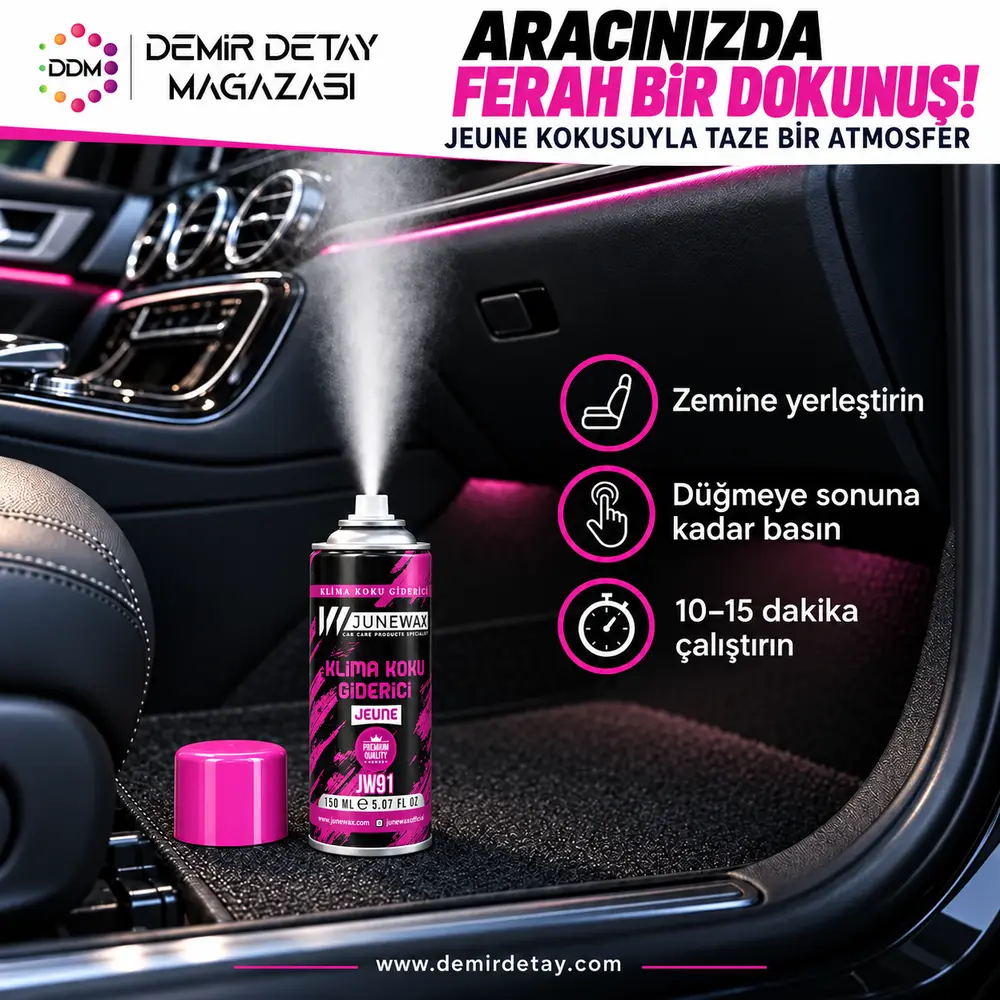 JuneWax Özel Jeune Parfüm Esanslı Klima Koku Giderici 150 ML | Klima Bombası ve Araç İçi Koku Giderici