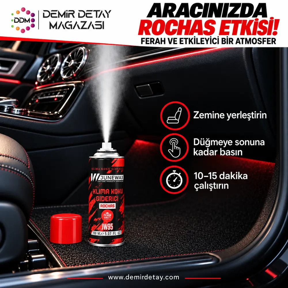 JuneWax JW95 Rochas Klima Koku Giderici 150 ml | Parfüm Esanslı Klima Bombası