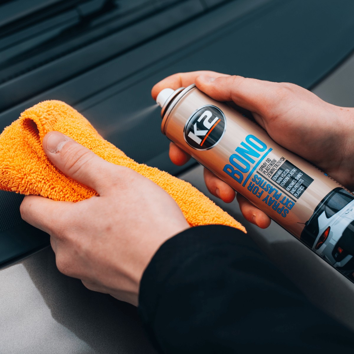 K2 Bono Aerosol Dış Plastik Aksam Koruyucu ve Yenileyici 300 ML | Tampon, Plastik Trim ve Kauçuk Yenileyici