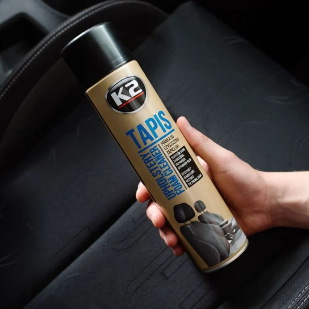 K2 Tapis Kumaş ve Halı Temizleme Köpüğü 600 ML | Koltuk, Döşeme ve Halı Leke Temizleyici