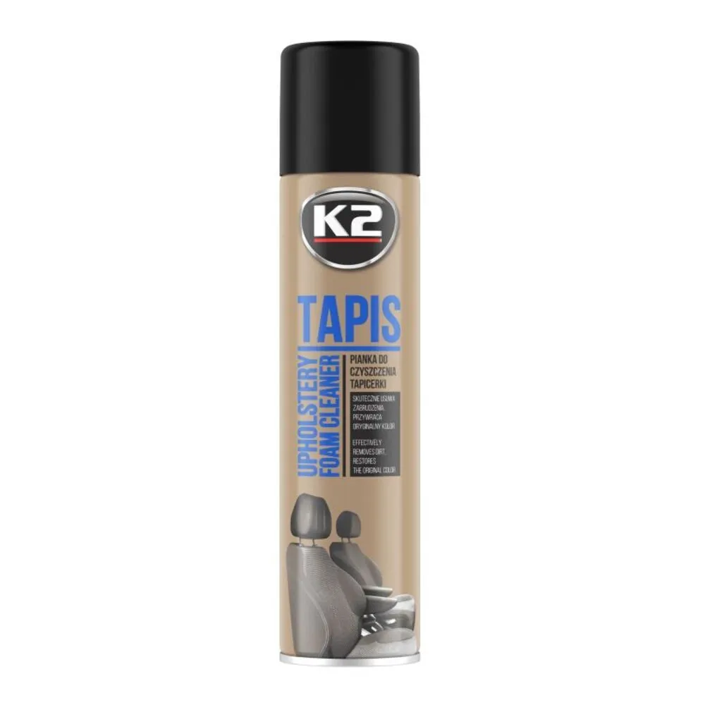K2 Tapis Kumaş ve Halı Temizleme Köpüğü 600 ML | Koltuk, Döşeme ve Halı Leke Temizleyici