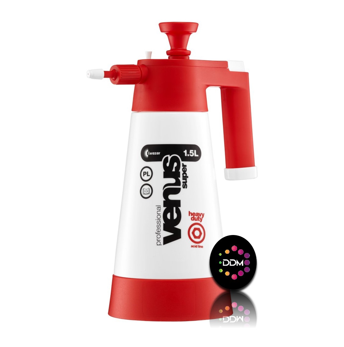 Kwazar Venus Super HD Asite Dayanıklı Basınçlı Pompa 1.5 Litre | Asit ve Ağır Kimyasallara Dayanıklı Profesyonel Pompa