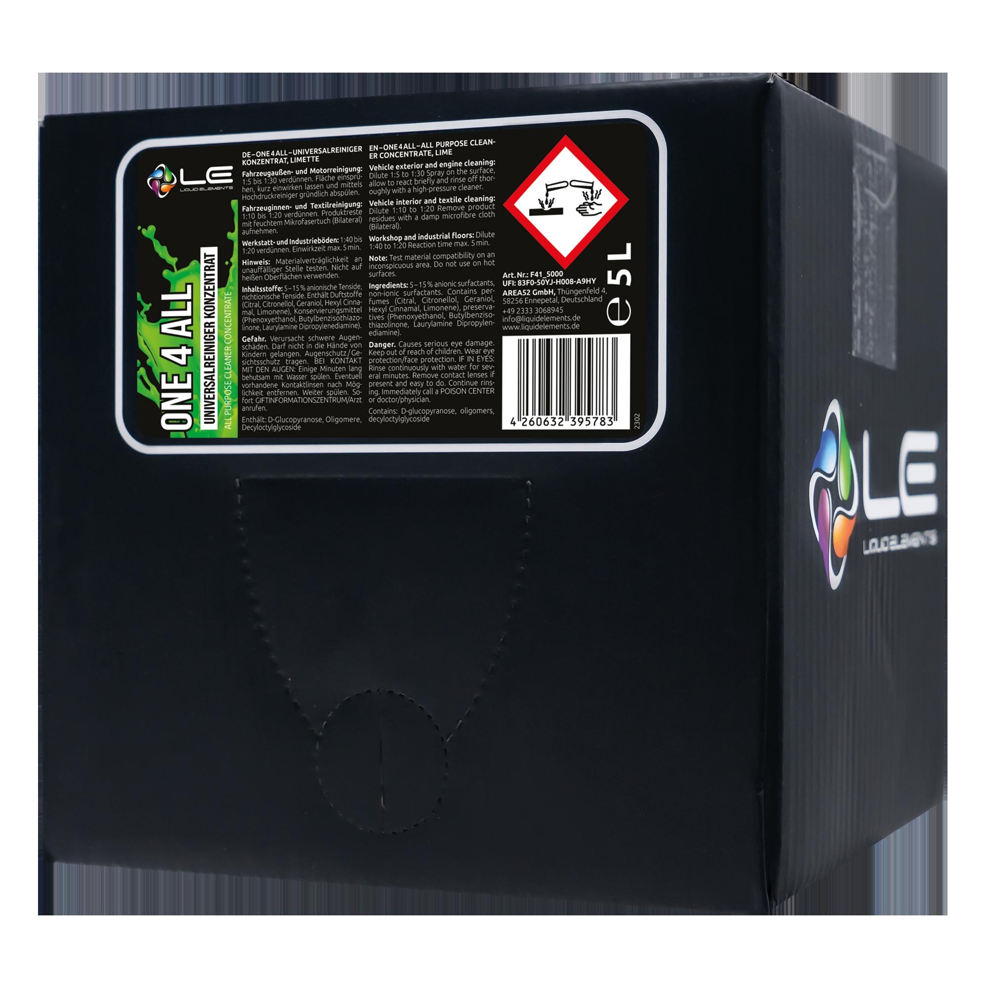 Liquid Elements One4All Konsantre APC Genel Amaçlı Temizleyici 5 Litre | İç ve Dış Yüzey Profesyonel Temizleyici