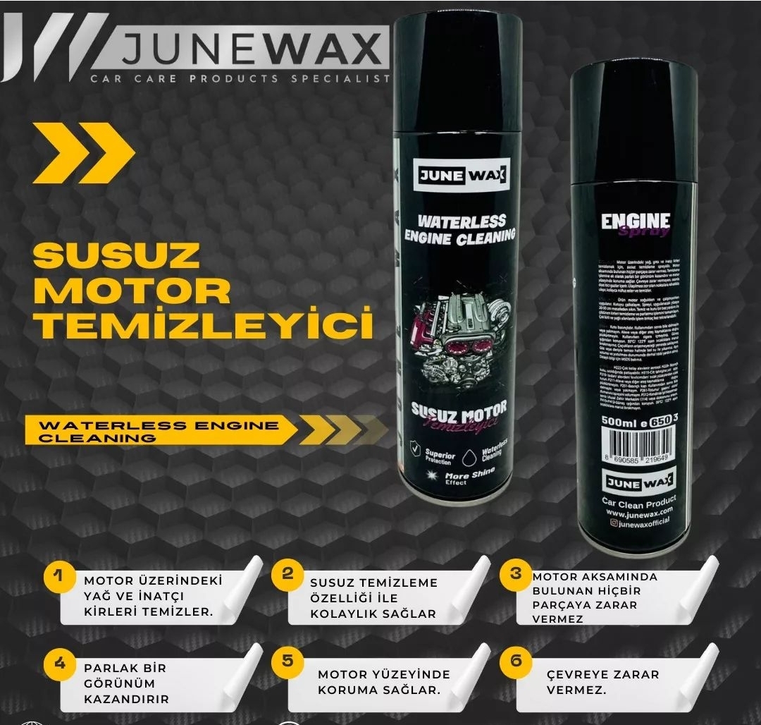 Junewax Susuz Motor Temizleme Spreyi 500ml.