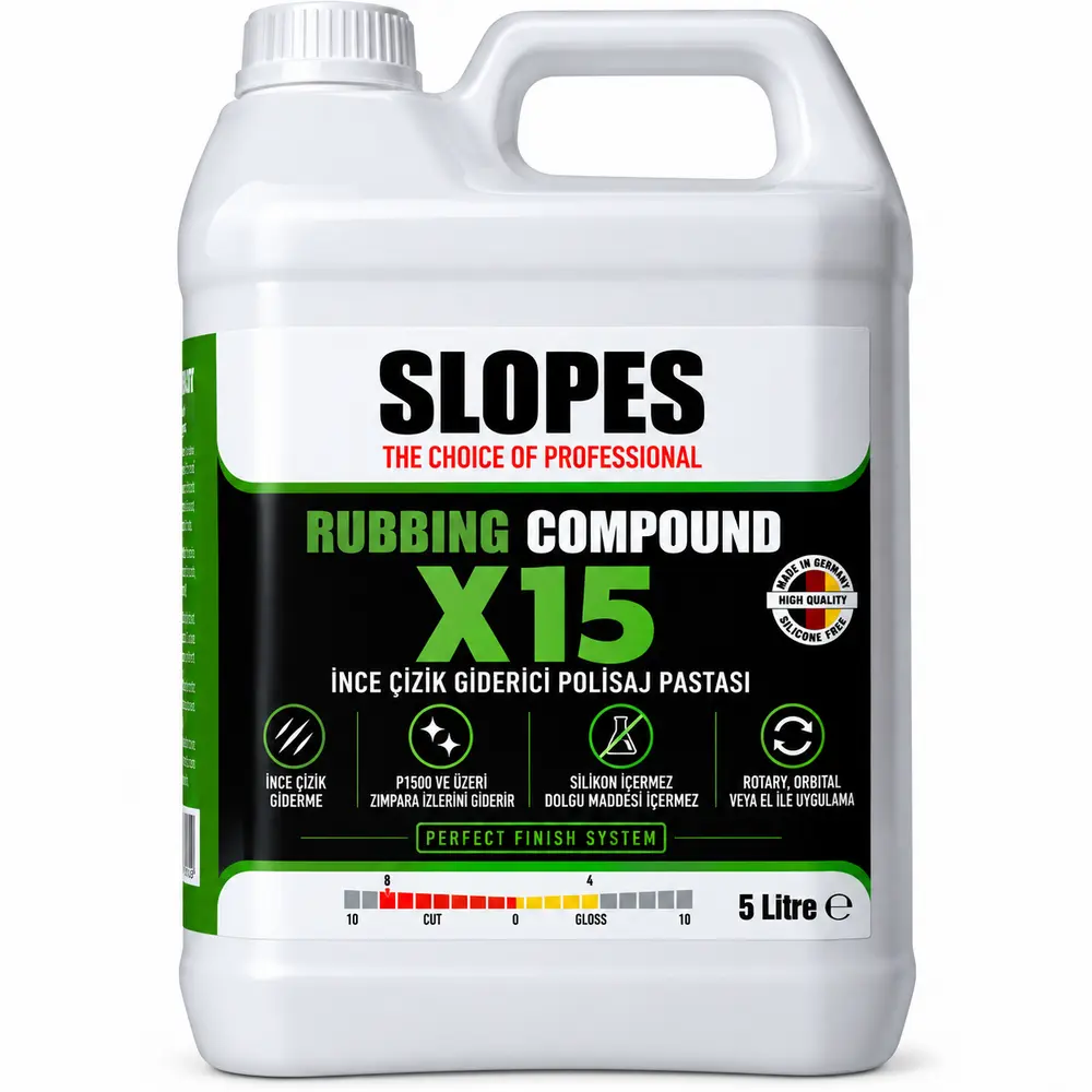 Slopes X15 Çizik Giderici Pasta 5 Litre | P1500 Zımpara İzi Giderici