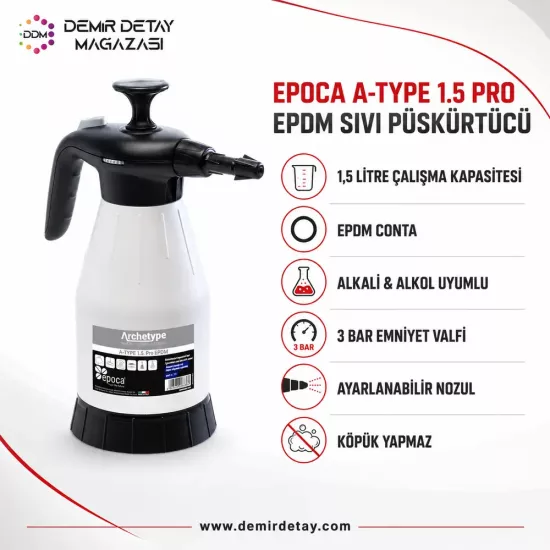 Epoca A-Type 1.5 Pro EPDM Basınçlı Pompa 1,8 L