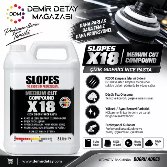 Slopes X18 Çizik Giderici İnce Pasta 5 L