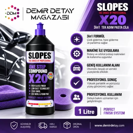 Slopes X20 Tek Adım Pasta Cila 1 Litre