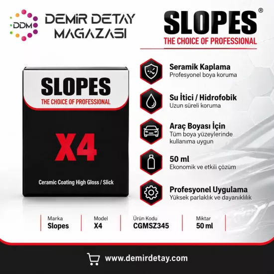 Slopes X4 Seramik Kaplama 50 ml | Boya Koruma
