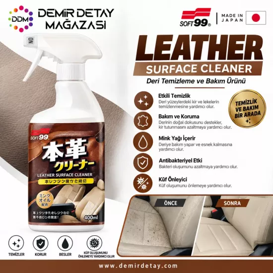 Soft99 Leather Surface Cleaner Deri Temizleyici 400 ml