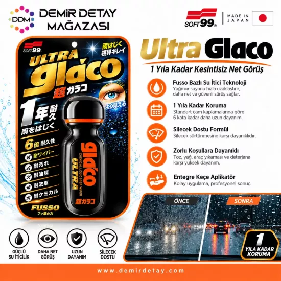 Soft99 Ultra Glaco 1 Yıllık Cam Kaplama 70 ml