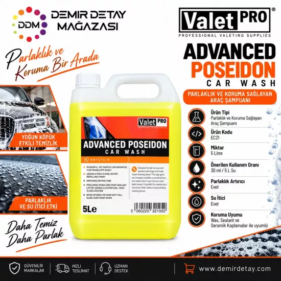 ValetPRO Advanced Poseidon Araç Şampuanı 5 L