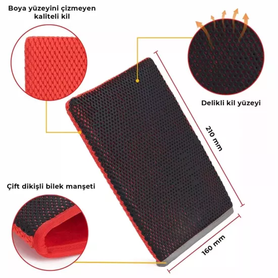 MG PS Kil Eldiveni 21x16 cm Clay Mitt Glove