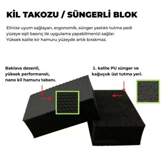 MG PS ClayPad Pro Süngerli Kil Bloğu 10x6 cm
