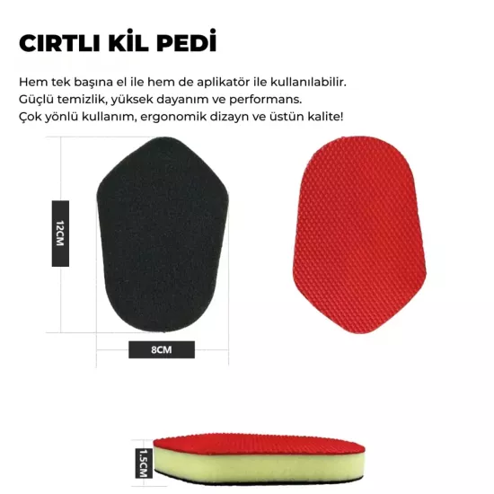 MG PS Yedek Cırtlı El Kil Pedi 2 Adet 12x8 cm