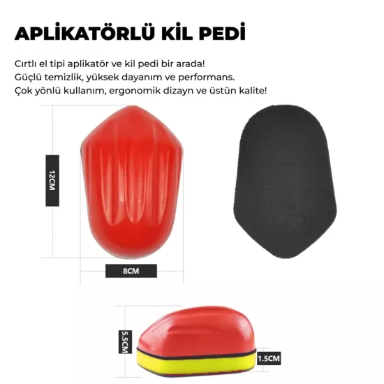MG PS Aplikatörlü El Kil Pedi 12x8 cm