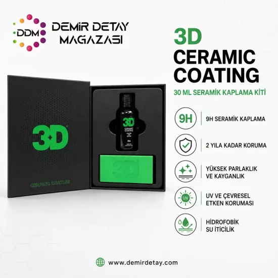 3D 9H Ceramic Coating 30 ML | Profesyonel Seramik Kaplama