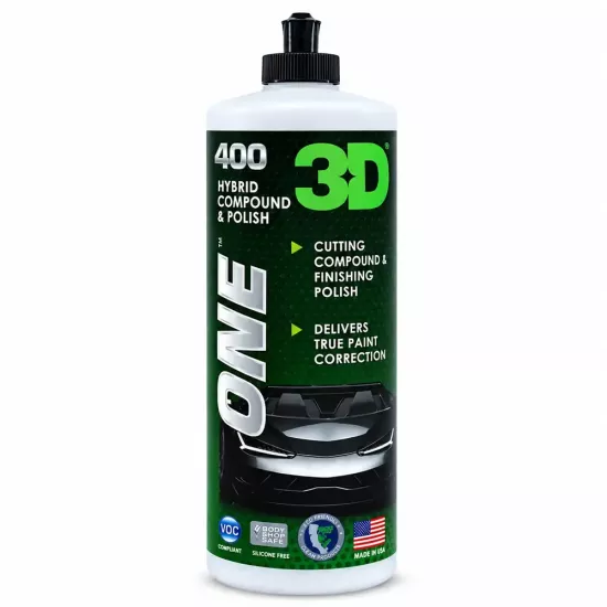 3D One Hybrid 1 Litre | Çizik Giderici ve Tek Adım Polisaj