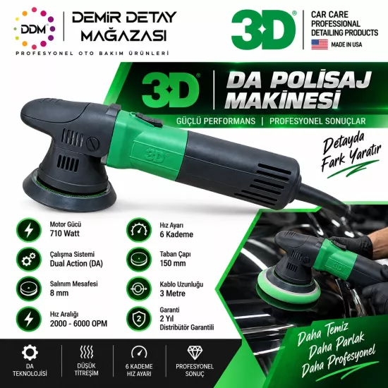 3D Orbital Polisaj Makinesi L-35 | Profesyonel DA Polisaj Makinesi