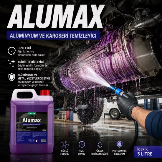 Alumax Asitli Alüminyum ve Şasi Temizleyici 5 Litre | Profesyonel Ağır Hizmet Temizleyici