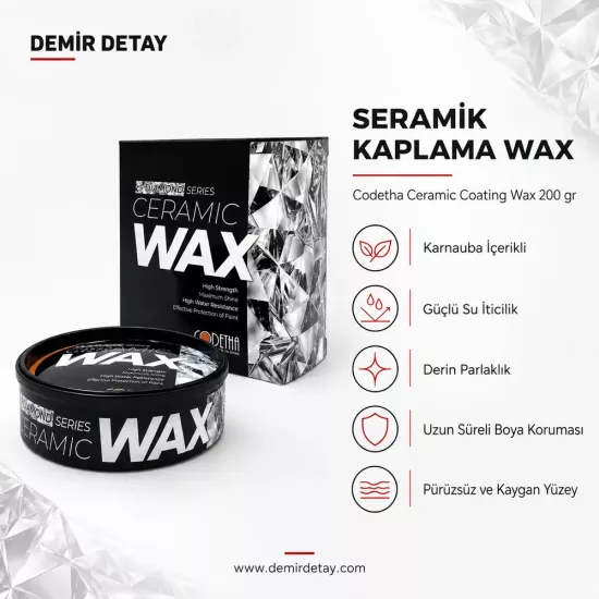 Codetha Ceramic Coating Wax 200 gr | Demir Detay