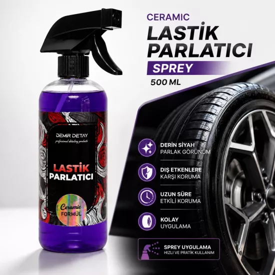 DDM Ceramic Lastik Parlatıcı Sprey 500 ML | Lastik Bakım Spreyi