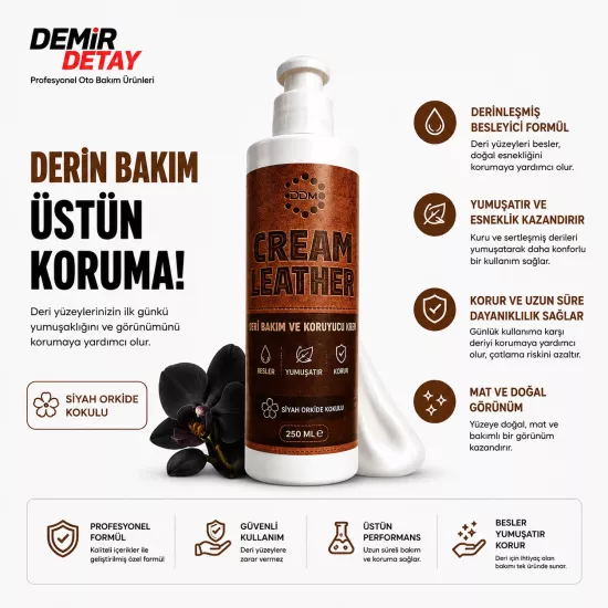 DDM Cream Leather 250 ml | Deri Bakım, Koruma ve Yenileme Kremi