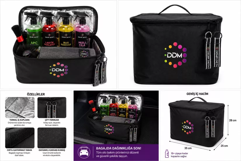 DDM Detailing Bag Profesyonel Oto Bakım Çantası | Detailing Ekipman Taşıma Çantası