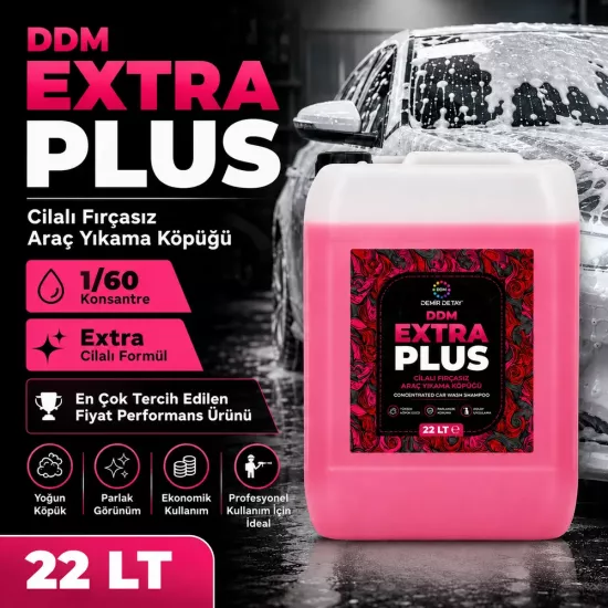 DDM Extra Plus 22 LT Cilalı Fırçasız Araç Yıkama Köpüğü | Konsantre Oto Şampuanı