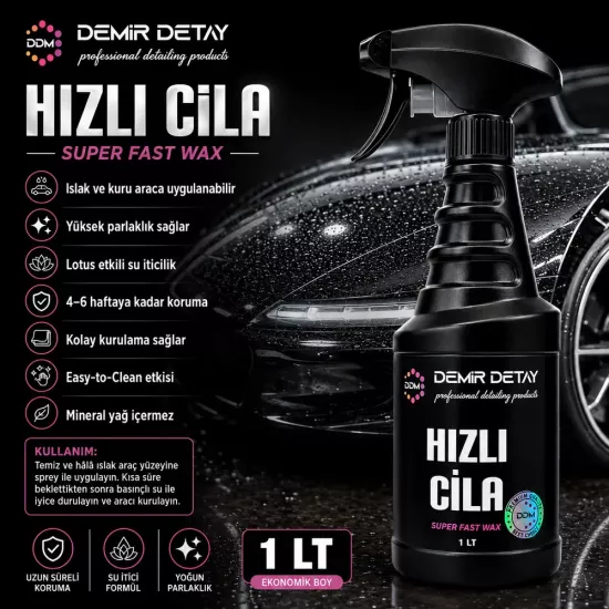 DDM Hızlı Cila Super Fast Wax 1 LT | Islak ve Kuru