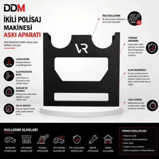 DDM İkili Polisaj Makinesi Askılığı