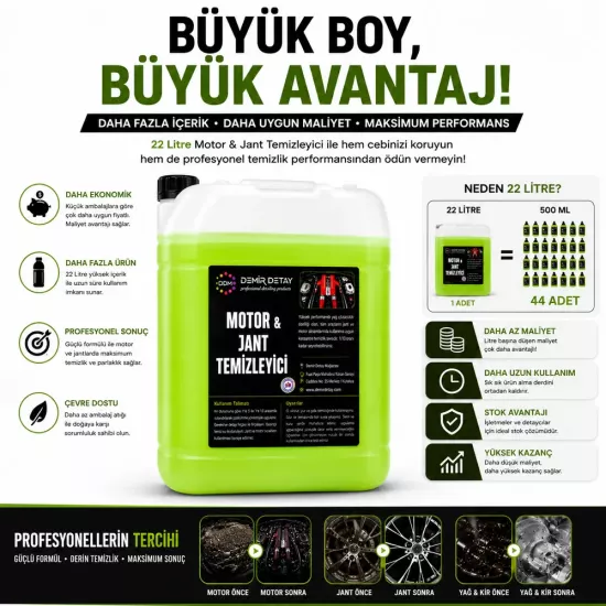 DDM Motor ve Jant Temizleyici Yeşil 22 Lt  