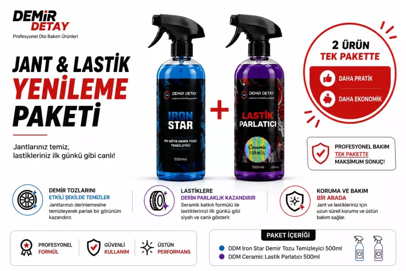 DDM Jant ve Lastik Yenileme Paketi | Jant Temizleme ve Lastik Bakım Seti