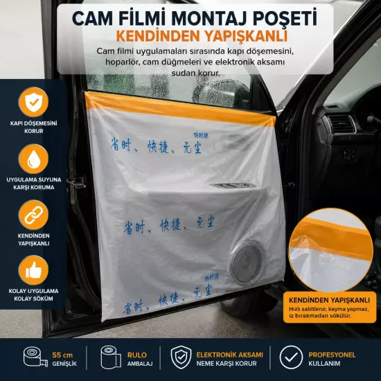 DDM Cam Filmi Montaj Poşeti 55 cm