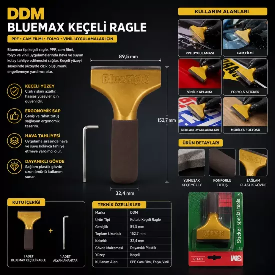 DDM Kutulu Bluemax Keçeli Ragle