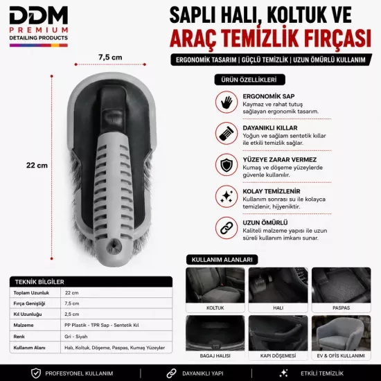DDM Premium Saplı Halı, Koltuk ve Döşeme Fırçası