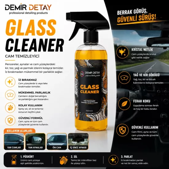 DDM Glass Cleaner 500 ml | Oto Cam, Ayna ve Ekran Temizleyici