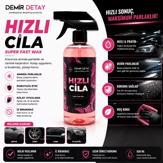 DDM Hızlı Cila 500 ML | Parlaklık ve Su İticilik
