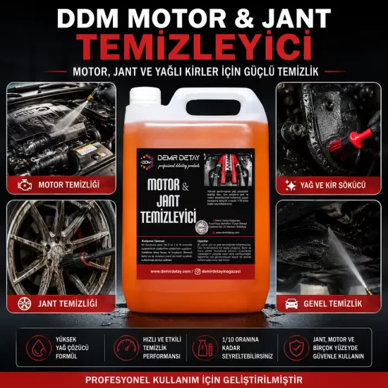 DDM Motor ve Jant Temizleyici 5 Lt | Konsantre Profesyonel Temizlik