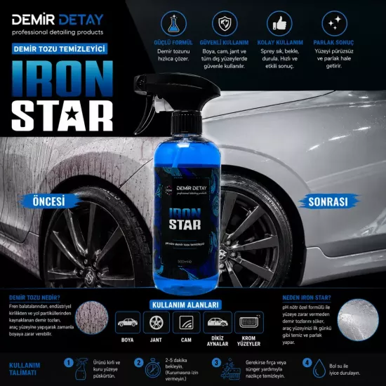 DDM IronStar 500 ml | pH Nötr Demir Tozu ve Balata Tozu Temizleyici