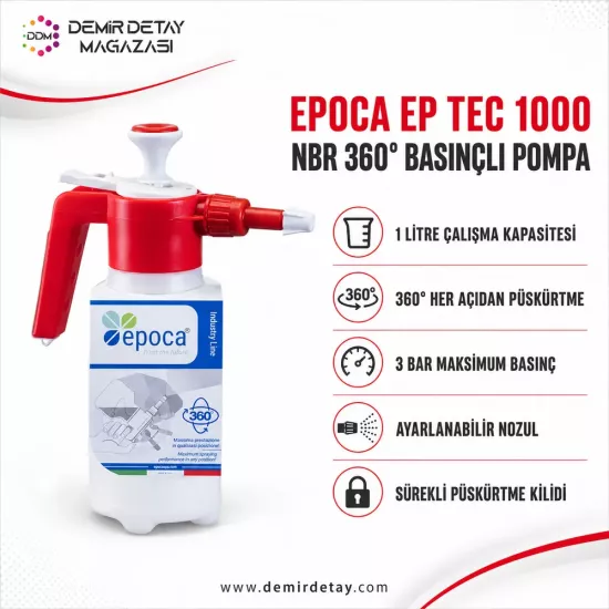 Epoca EP TEC 360° NBR Basınçlı Pompa 1,3 Litre