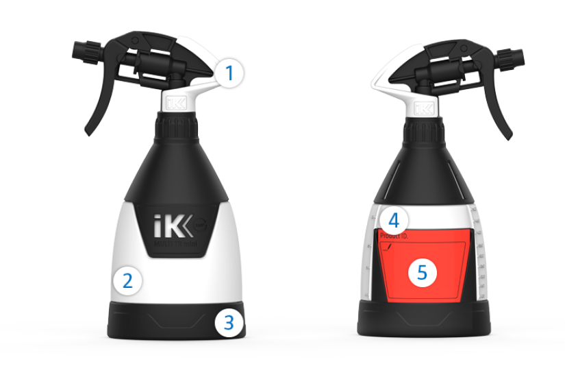 IK Multi TR Mini 360° Sprey Şişe 600 ML | Kimyasal Dayanımlı Detailing Spreyi