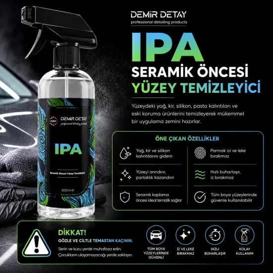 DDM IPA %99,9 İzopropil Alkol 500 ml | Seramik Kaplama Öncesi Yüzey Temizleyici