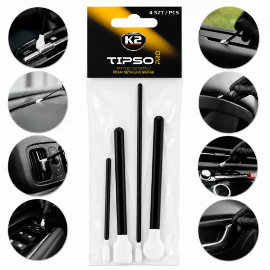 K2 Tipso Pro Detay Temizlik Çubukları 4’lü Set