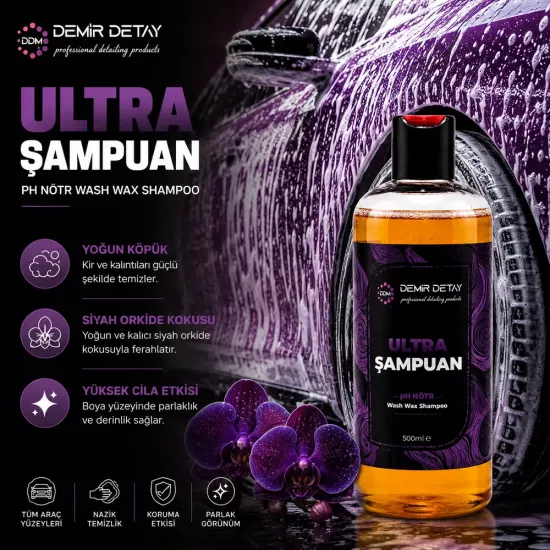 DDM Nötr Gold Seri Şampuan 500 ml | pH Nötr Seramik Dostu Araç Şampuanı