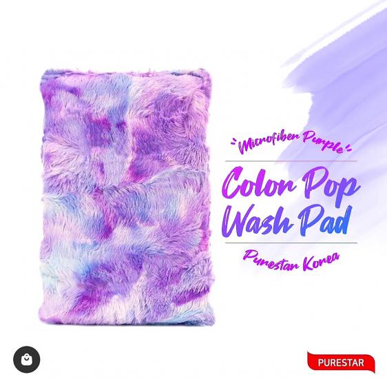 Purestar Color Pop Wash Pad Purple 1100 Gsm 20x15 Cm