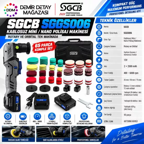 SGCB 12V Mini Nano Polisaj Makinesi 65 Parça