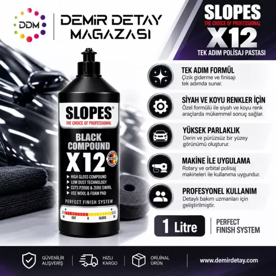 Slopes X12 Siyah Tek Adım Pasta 1 L